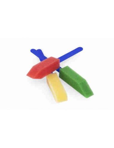 Pinceles pequeños espuma