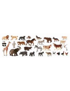 Conjuntos temáticos de animales - Animales granja y salvajes