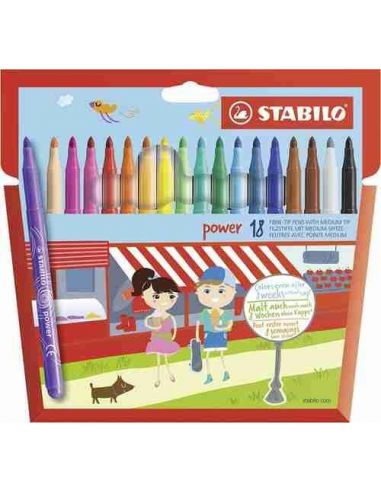 Rotuladores Stabilo Power 18 unidades