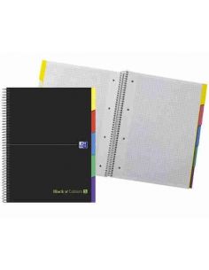 Cuadernos Black & Colors tapa extradura multiasignatura 100 hojas
