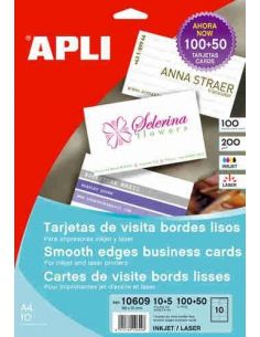 Tarjetas de visita bordes lisos profesional