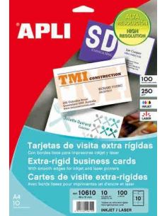 Tarjetas de visita bordes lisos extrarrígidas