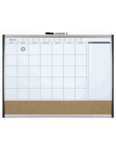 Combo: Planning mensual magnético + tablero corcho