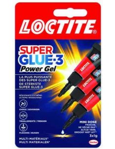 Pegamento Loctite Super Glue-3 Mono dosis 3x1 Power Gel