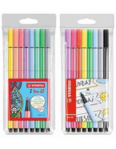 Estuche Pen 68 acuarelable 8 uds.