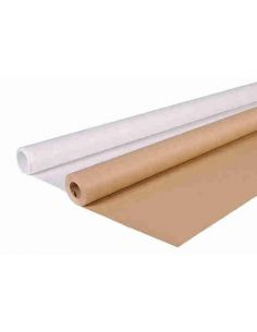 Papel Kraft marrón y blanco en rollo