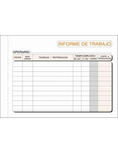 Talonario informe de trabajo
