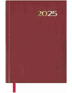 Agenda Día Página Sintex 14x20 Burdeos 2025