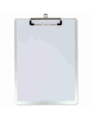 Sujetapapeles de aluminio con pinza