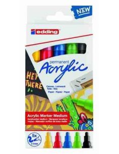 Rotuladores edding® acrylic marker 5100 colores básicos