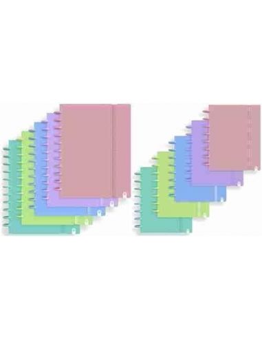 Cuaderno de discos Ingeniox pastel 80 hojas
