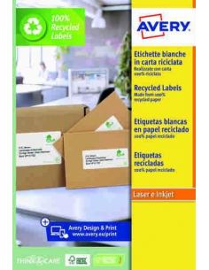 Etiquetas en papel reciclado para sobres y paquetes