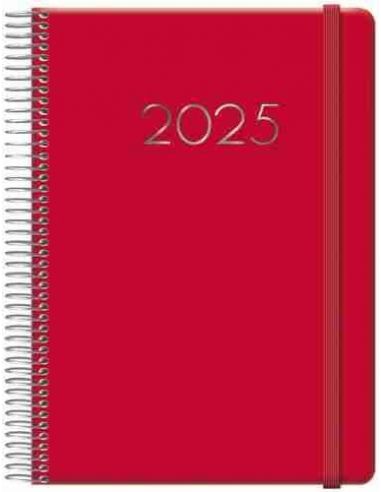 Agenda Día Página Denver Espiral 15x21 Rojo 2025