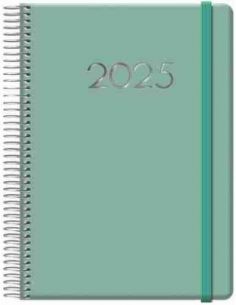 Agenda Día Página Denver Espiral 15x21 Verde 2025
