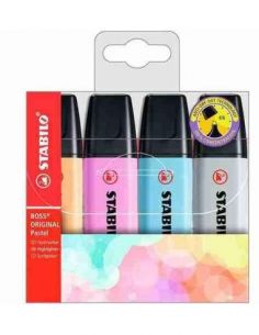 Marcador Boss Original Pastel estuche 4 uds. Colores NEW