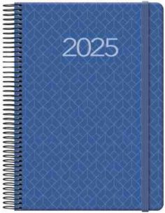 Agenda Día Página Newport Espiral 14x20 Azul 2025