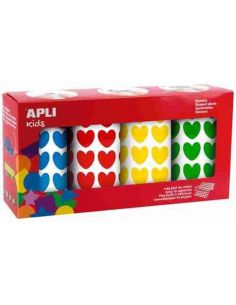 Pack de 4 rollos gomets corazón