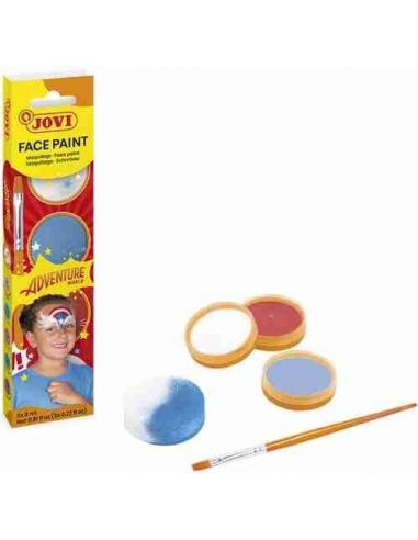 Maquillaje Adventure - Estuche 3 botes 8 ml maquillaje crema + accesorios