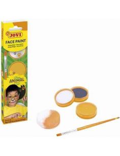 Maquillaje ANIMALS - Estuche 3 botes 8 ml maquillaje crema + accesorios