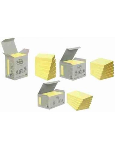 Notas Post-it® recicladas amarillas