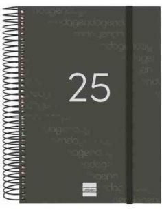 Agenda Día Página Year E10 Negro Catalán 2025