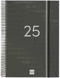 Agenda Día Página Year E40 Negro Catalán 2025