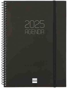 Agenda Semana Vista Opaque E10 Negro 2025