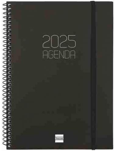 Agenda Semana Vista Opaque E10 Negro Catalán 2025