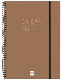 Agenda Semana Vista Opaque E10 Marrón 2025