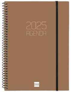 Agenda Semana Vista Opaque E10 Marrón Catalán 2025