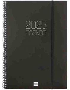 Agenda Semana Vista Opaque E40 Negro Catalán 2025
