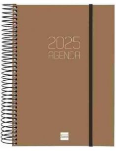 Agenda Día Página Opaque E10 Marrón Catalán 2025