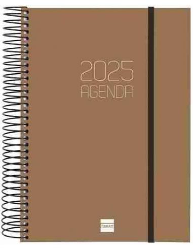 Agenda Día Página Opaque E10 Marrón Catalán 2025