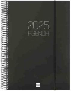 Agenda Día Página Opaque E40 Negro 2025