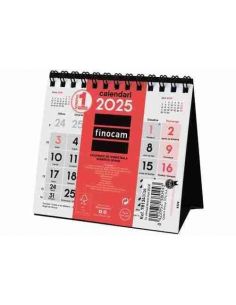 Calendario de sobremesa Mes Vista números grandes XXS Catalán 2025