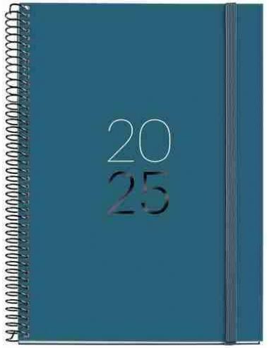 Agenda Semana Vista Espiral Plus cartón 155 x 213 Calm Ocean Catalán 2025