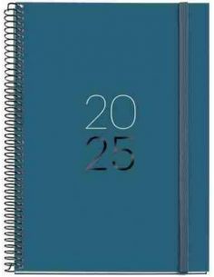 Agenda Día Página Espiral Plus cartón 155 x 213 Calm Ocean 2025