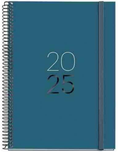 Agenda Día Página Espiral Plus cartón 155 x 213 Calm Ocean 2025