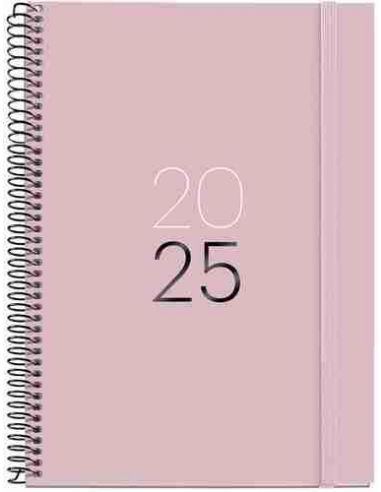 Agenda Día Página Espiral Plus cartón 155 x 213 Calm Arena 2025