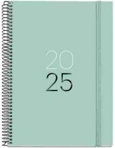 Agenda Día Página Espiral Plus cartón 1565 x 213 Calm Aqua 2025