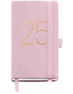 Agenda Semana Vista rígida cosida Passport Chester 90 x 140 rosa Catalán 2025