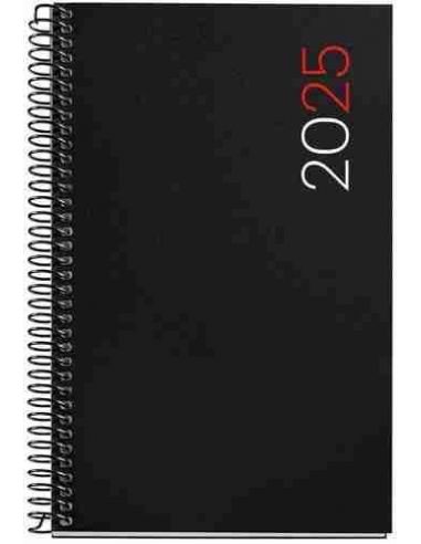 Agenda Semana Vista horizontal polipropileno Espiral activa City 117 x 182 negro Catalán 2025
