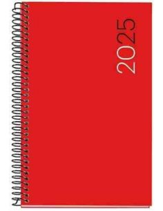 Agenda Semana Vista polipropileno Espiral activa City 117 x 182 rojo Catalán 2025