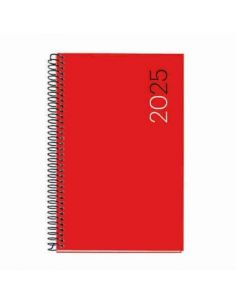Agenda Día Página polipropileno Espiral activa City 117 x 182 rojo 2025