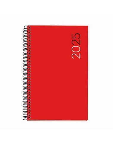 Agenda Día Página polipropileno Espiral actiba City 117 x 182 rojo Catalán 2025