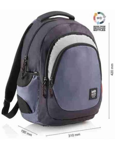 Mochila triple Berlín reciclada rider blue 30 litros 420 x 310 x 190 mm