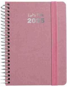 Agenda 25 D/P A6 FANCY rosa pastel