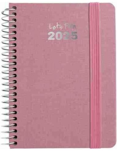 Agenda 25 D/P A6 FANCY rosa pastel