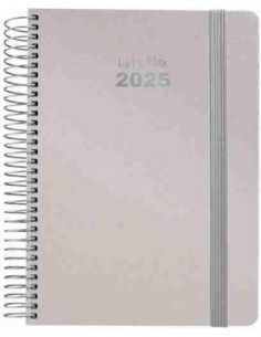 Agenda 25 D/P 15X21 METALLIC plata