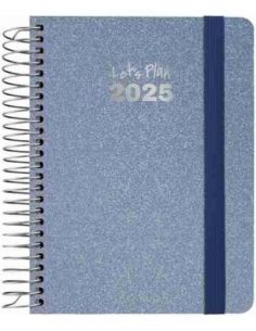 Agenda 25 D/P A6 METALLIC azul